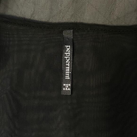 Vtg Peppermint USA Whimsygoth Boho Sheer Tassle Open Front Shall Cardigan - Picture 10 of 11